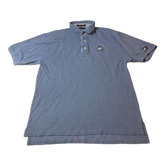 Vintage Tommy Hilfiger Golf Polo Embroidered “ Polo Golf & C.C. “ Blue Large - Picture 1 of 7